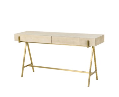 Delilah Console Table - Cream Shagreen